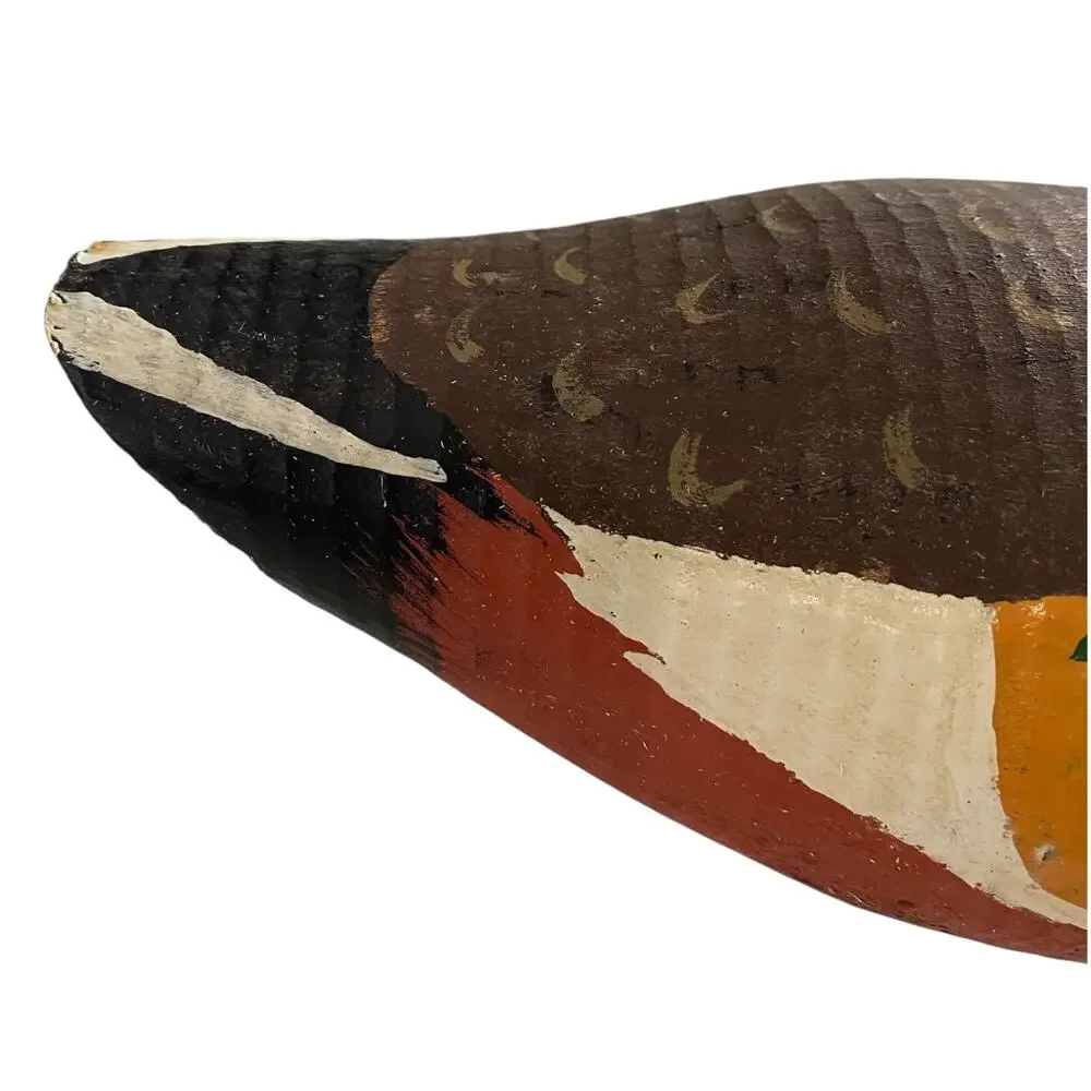 Wooden Hand-Crafted Painted Decoy Duck 12 Inches Vintage Home Decor